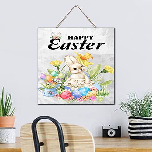 Déco murale Happy Easter Bunny en bois pour une ambiance de Pâques positive