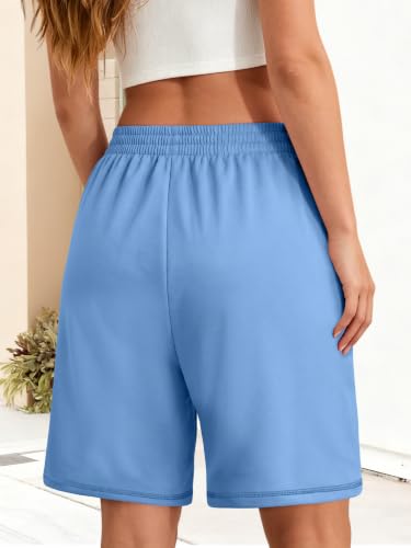 KISSMODA Women Bermuda Sweat Shorts High Waist Pockets Summer Lounge Workout Shorts — view 4