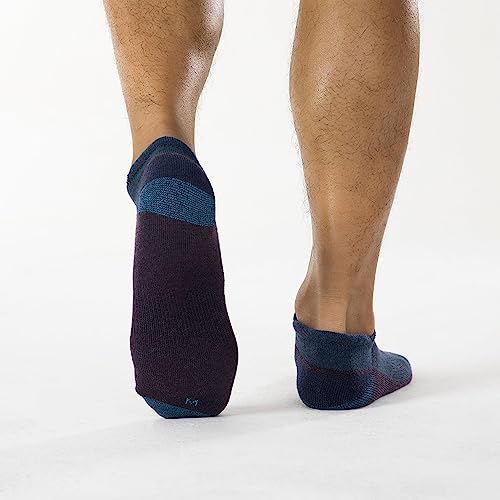Image of WANDER Merino Wool Ankle Running Hiking Socks 3 Pairs Lightweight Cushioned Sweat-Wicking No Show Athletic Socks Men Women