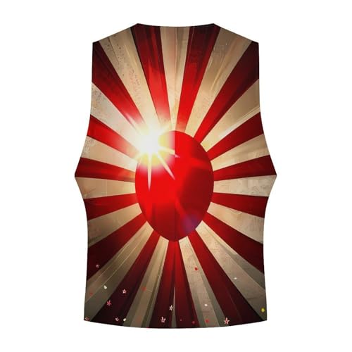 Japanese Rising Sun Flag Light Rays Novelty Men's Suit Vest Casual Formal Dress Vests Business Waistcoat4