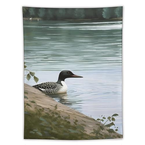 Tapisserie oiseau abstrait YKUDBN grand format textile premium en polyester pour maison