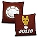 Cojín Superhéroes Personalizado con Nombre. Regalo Friki. Varios Diseños a Elegir. Ironman