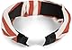 styleBREAKER Damen Haarreif mit Streifen Muster und Knoten im Retro Style, Vintage Look, Haarband, Headband 04027016, Farbe:Rost-Weiß