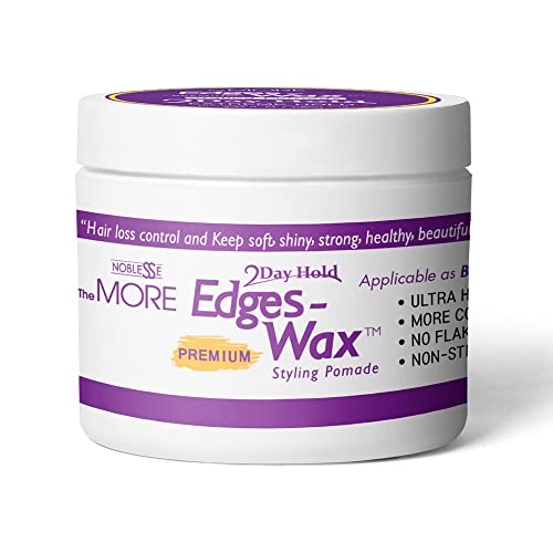 Noblesse Premium Edge Wax Styling Pomade 2 Day Extreme Hold Blended With Argan Oil 3.4Fl Oz/100Ml #TOP1