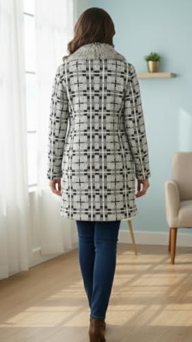 Image of Aarika Womens Winter Wear Grey Colour Abstract Woolen Cardigan