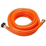 DERPIPE Black Water Flushing Hose - RV Black Water Tank Cleaning Hose, 5/8' x 15 Foot, Orange