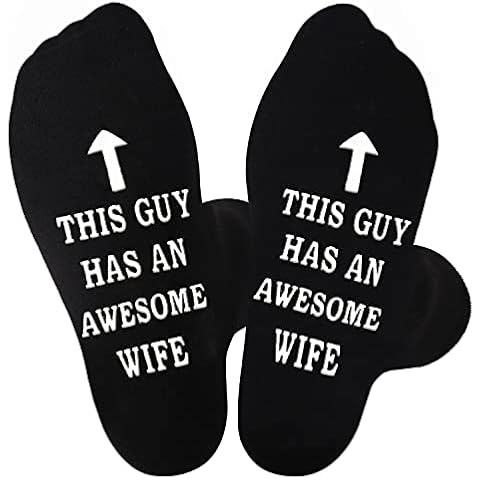 Jeasona To Husband Calf Socks Cotton Husband Gifts from Wife Birthday Funny Husband Christmas Gifts Husband Gifts for Wedding Day Husband Gifts Anniversary Valentine Gifts for Him Novelty Cover