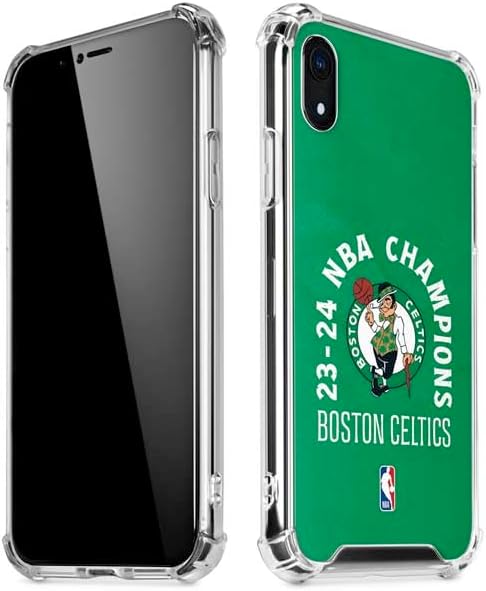 Skinit Clear Phone Case Compatible with iPhone XR - Officially Licensed 2024 NBA Champions Boston Celtics Design