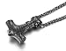 Finrezio Mjolnir Collar de Acero Inoxidable 316L para Hombre Niño Vikingo Odin...