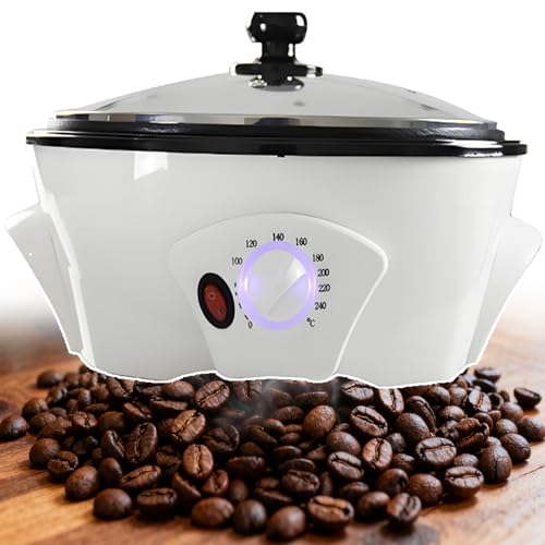 ErShangMao Macchina per Tostare Il caffè Multiuso con Timer 500 G - Macchina per Tostare Il caffè Elettrica, Temperatura Regolabile da 0 A 240 °C per Bar, Negozi, Uso Domestico/Commerciale
