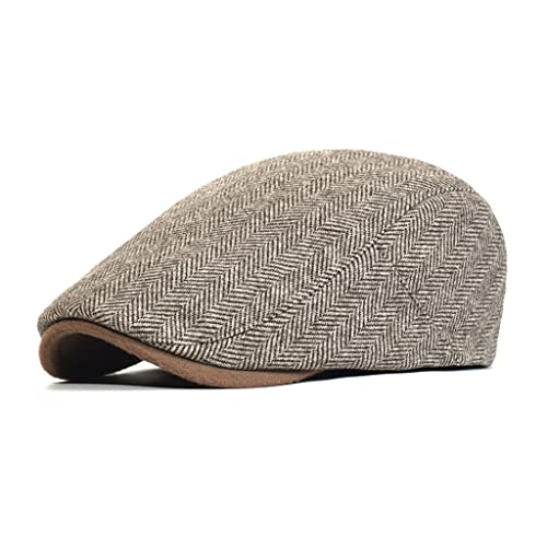 Béret décontracté à rayures ajustable pour corriger le style et protéger du vent