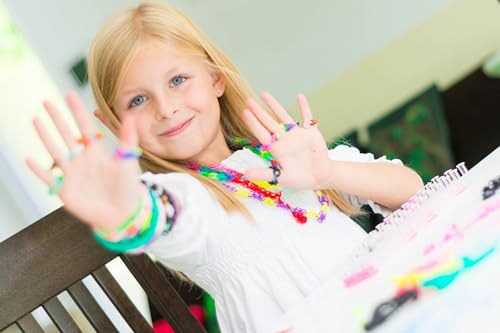KIT de Miçangas Infantil Completo para Fazer Pulseira Colar Bijuteria Pingentes Coloridos (Quadrado)