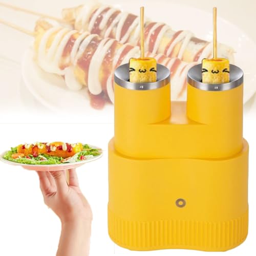 Máquina automática para hacer rollos de huevo de doble tubo, cocina para hacer rollos de perritos calientes, máquina para hacer tortillas antiadherente, cocción rápida de 7 minutos, para el hogar