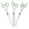 PURPLEBIRD 7 Inch Hond Grooming Schaar Set Professionele Hond Schaar Kit Huisdier Veiligheid Snijden, Dunner Textureren, Chunker Shears voor Honden Katten Japanse Roestvrij Staal