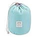 Mermaid Travel Cosmetic Bag Makeup Bag Pouches Ladies Toiletry Bags Large Capacity Drawstring Cosmetic Storage Bag + Mini Pouch+ Clear PVC Brush Bag (Green)
