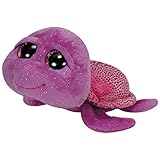 Material: Plüsch TY 37000 - Slowpoke Buddy - Schildkröte glitzerbesprenkelter Körper, pink glitzernder Panzer mit Glitzeraugen, Glubschi\'s, Beanie Boo\'s, Large 24 cm, lila