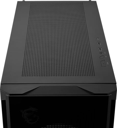 Image of MSI MPG Velox 300R Airflow PZ - Mid-Tower Gaming PC Case - Tempered Glass Side Panel - 2 x 160 mm Dual Layer Blades Fans - Liquid Cooling Support up to 360mm Radiator - Mesh Panel for Airflow
