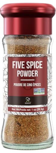 Soeos Chinese Five Spice 1 Ounce, Five Spice Powder, Five Spice Chinese Seasoning Non-GMO, Non-irradiated, No preservatives, No MSG