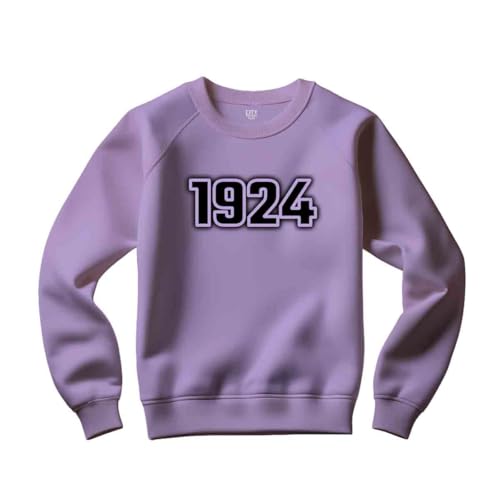 [CITY POSTERS PLUS] 1924 Year Unisex Sweatshirt (Iris Lavender, M)
