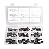 24PCS Assorted Fuel Line Quick Release Connect Kit，SAE 7.89mm & 9.49mm & 9.89mm
