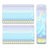 Hsrag Lot de 50 petits sacs holographiques en cellophane transparents refermables au laser pour gloss à lèvres, bijoux, bonbons, multicolore, Multifonctionnel