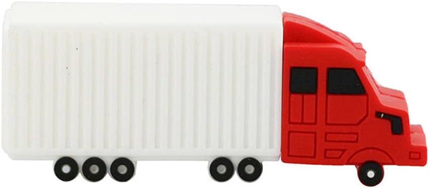 64GB Truck Shape USB Flash Drive U Disk USB 2.0 Data USB Flash Disk Memory Stick Pen Drive Storage Device USB Drive External Storage Flash Disk (Red)