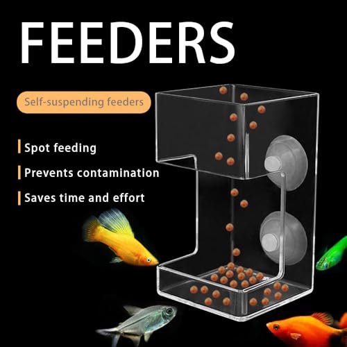 Image of Fish Feeder Square-Shaped Automatic Fish Feeders Reduced Filter Clogging Tank Suitable for All Kinds of Food Tank Accessories