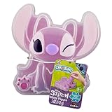 Disney Angel Stitch Premium Pre-Made Slime, 8 oz Glossy, Stretchy, Super Soft, Pink Slime, Stitch Shaped Confetti Add-Ins, Great 6 Year Old Toys
