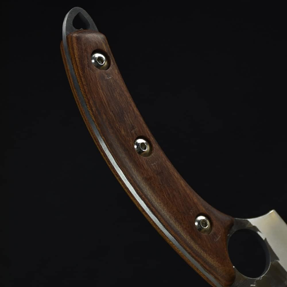 Meat Cleaver Knife, 6 Inch Outdoor Hunting Boning Machete Knife Camping Viking Knife High Carbon Steel Handmade Forged Sharp Chef Meat Cleaver