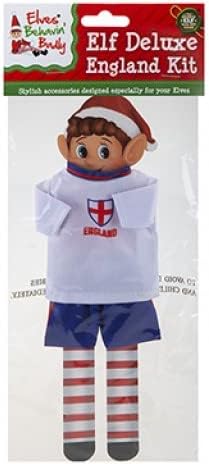 Elves Behaving Badly Naughty Elf England Football Kit Elves Christmas Figure Accessories Festive Outfit World Cup 2022