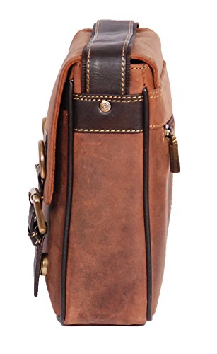 Sac messager en cuir Beck unisexe de bureau bronzer