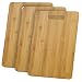 Produktbild Schneidebrett Bambus 3er-Pack 35x25 cm Holz Schneidbrett beidseitig verwendbar, naturbelassen, klingenschonend, 3 Stk