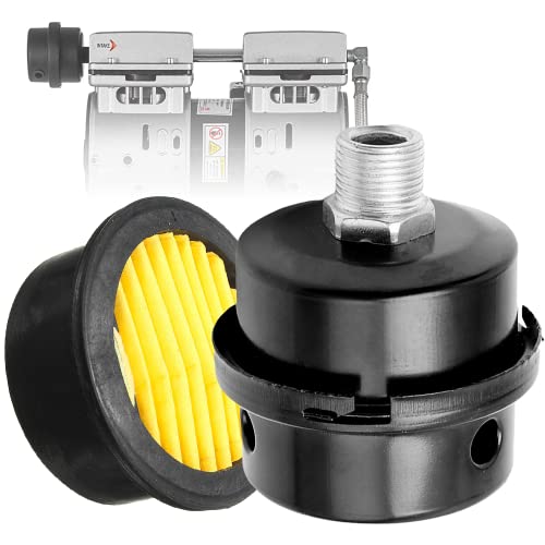 Watris Veiyi Air Compressor Intake Filter, G1/2 20Mm Metal Air Compressor Filters Parts, Air Compressor Silencer For Generators, Blowers, Exhaust Ports #TOP4