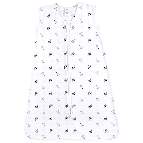 Image of Luvable Friends Unisex Baby Sleeveless Jersey Cotton Sleeping Bag, Sack, Blanket, Sailboats Jersey, 12-18 Months