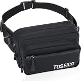【5WAY拡張可能】TOSEICO防撥水 ウエストポーチ メンズ ウエストバッグ 一眼レフ対応 多機能 ランニング ボディバッグ レディース 斜めがけ 肩掛け 大容量 腰ポーチ アウトドア/旅行/日常にマルチ活用 バイク 撮影 犬の散歩 釣り ランニング 仕事 作業 防災用 ブラック防撥水3.0
