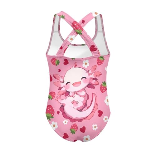 Xpyiqun Swimsuit for Girls One Piece Bathing Suits Size 5-14 Sleeveless Swimwear Cross Shoulder Strap Swimming Wear2