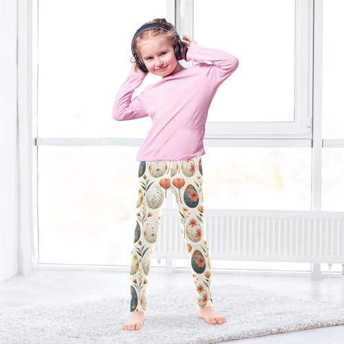 Elegant Egg Tile Girls Leggings Athletic Pants Tights Stretch Bottom4