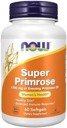 NOW Supplements, Super Primrose 1300 mg with GLA, 60 Softgels