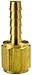 Dixon 3/16" Hose ID x 1/8" NPTF, Solid Female Insert, Brass, Pkg Qty 100 (BF151)