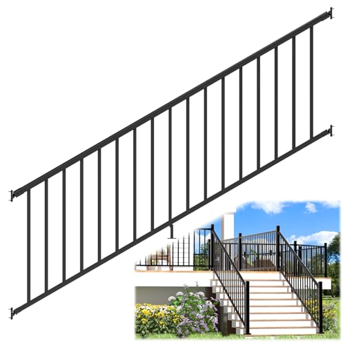 Image of Egadis 1 Pack 36 in x 8 ft Modular Aluminum Stair Railing Kit Without Post