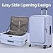 Kaleenie 29 Inch Luggage with Expansion & Side Opening Design, 50 * 31(35)*76cm, 117L~133L Ligthweight ABS+PC Hardshell Checked Suitcase, TSA Lock & YKK Zipper with HINOMOTO 360° Wheels, LiLac Purple