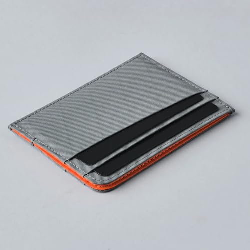 Image of ALPAKA Ark Card Wallet - Slim Minimalist Wallet with RFID Blocking, Holds 4-6+ Cards Plus Cash, Front Pocket Card Holder, Weatherproof X-Pac VX21 Fabric, Slate Grey, One Size, Minimalist