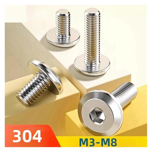 Allen Head Screws Rivet Socket Flat Head Joint Bolts(M5-10Pcs,16mm)3