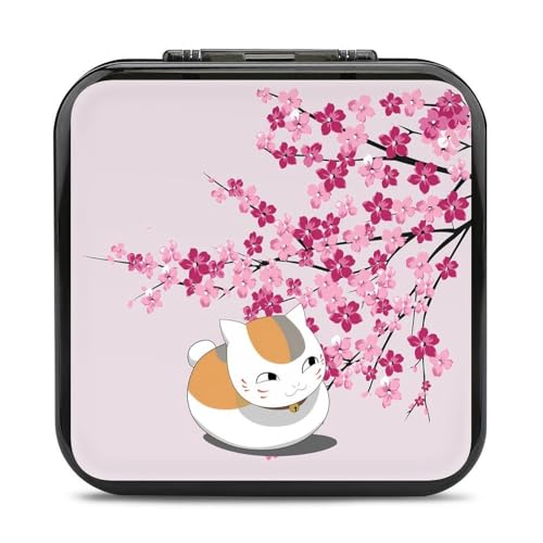 ニャンコ先生 夏目友人帳 Switch用ゲーム機用カセットケース スイッチ保護カバー 収納バッグ Switch対応ハードケーススイッチ 防塵 防汚 防水 耐衝撃 24枚収納ジョイコン全面保護 着脱簡単