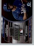 2023 Bowman Draft Chrome Draft Chrome Night #BDN-9 Wyatt Langford Texas Rangers Official MLB Baseball Card in Raw (NM or Better) Condition