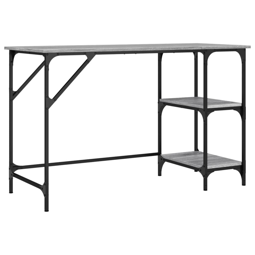 Biurko Sonoma szare 120 x 50 x 75 cm materiał drewnopochodny z metalową