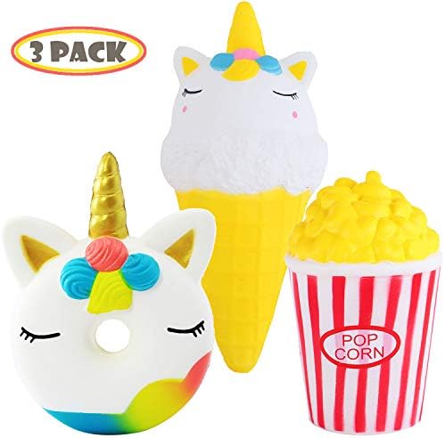 VIGEIYA Unicorn Squishies Slow Rising Toy Pretend Play Food for Kids Kitchen Toys
