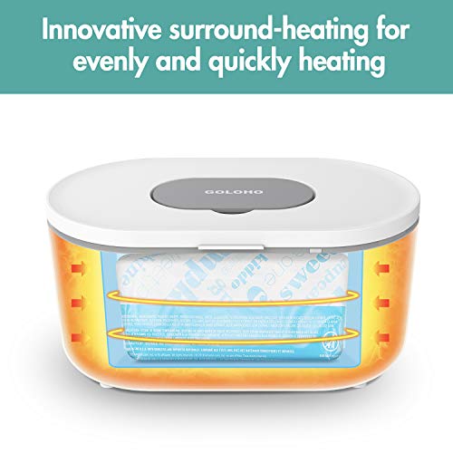 Baby Wipe Warmer and Wet Wipes Dispenser, Innovative Surround-Heating, Warms Quickly and Evenly, Large Capacity
