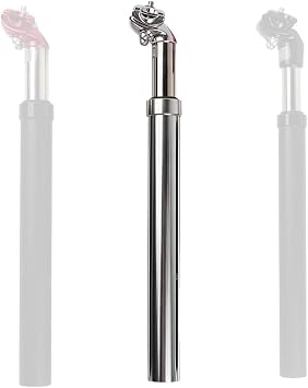 Bicycle Saddle Suspension Seatpost CNC Uniformed Ultralight Aluminum Alloy Material Shock Absorber Maximum Load 197.4 lbs 85 kg Moving Distance About 2.0 inches 5 cm 13.8 inches 350 mm With