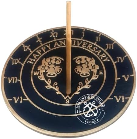 10'' Sundial Clock for Garden, Yard, or Outdoor Decorative Clock for Wedding Anniversaries and Special Occasions